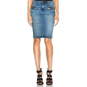 RtA Road to Awe Bianca Pencil Skirt Jean Denim 27